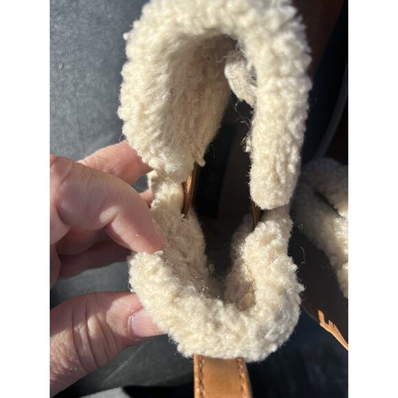 Lexi & Abbie Women's Brown Hickory Suede Sheepskin Wool Boots Size 10 GUC - Picture 6 of 8